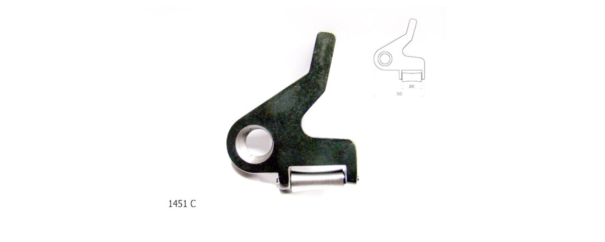 1451c piedino con rullino 20mm scarniture precise