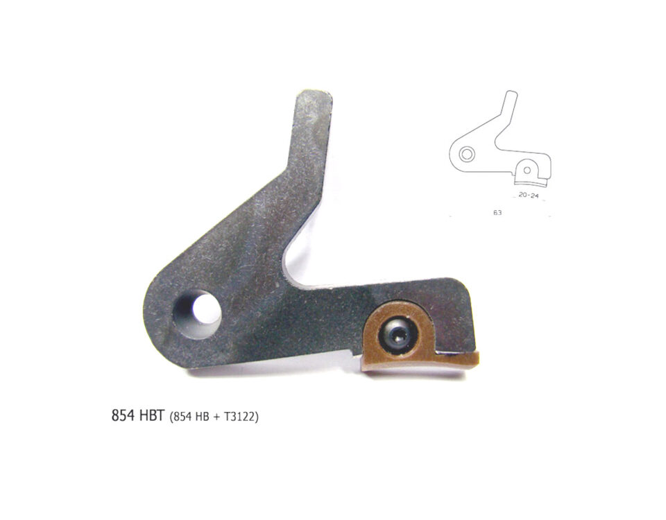 854 hbt piedino per rullo 50mm con inserto tefl