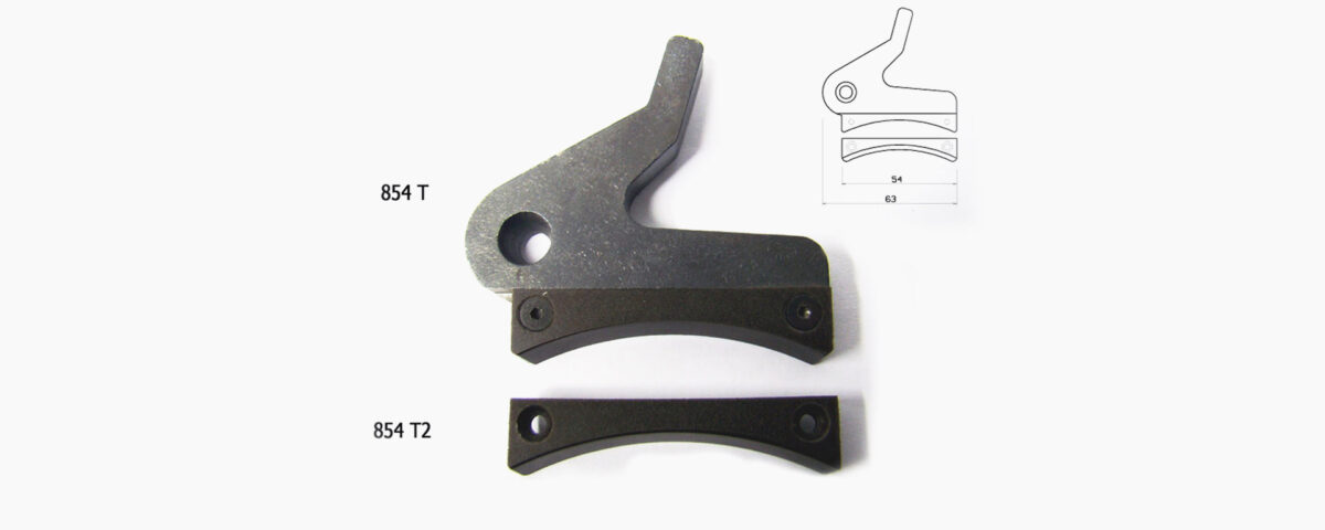 854 t piedino 50mm. con inserto teflon completo
