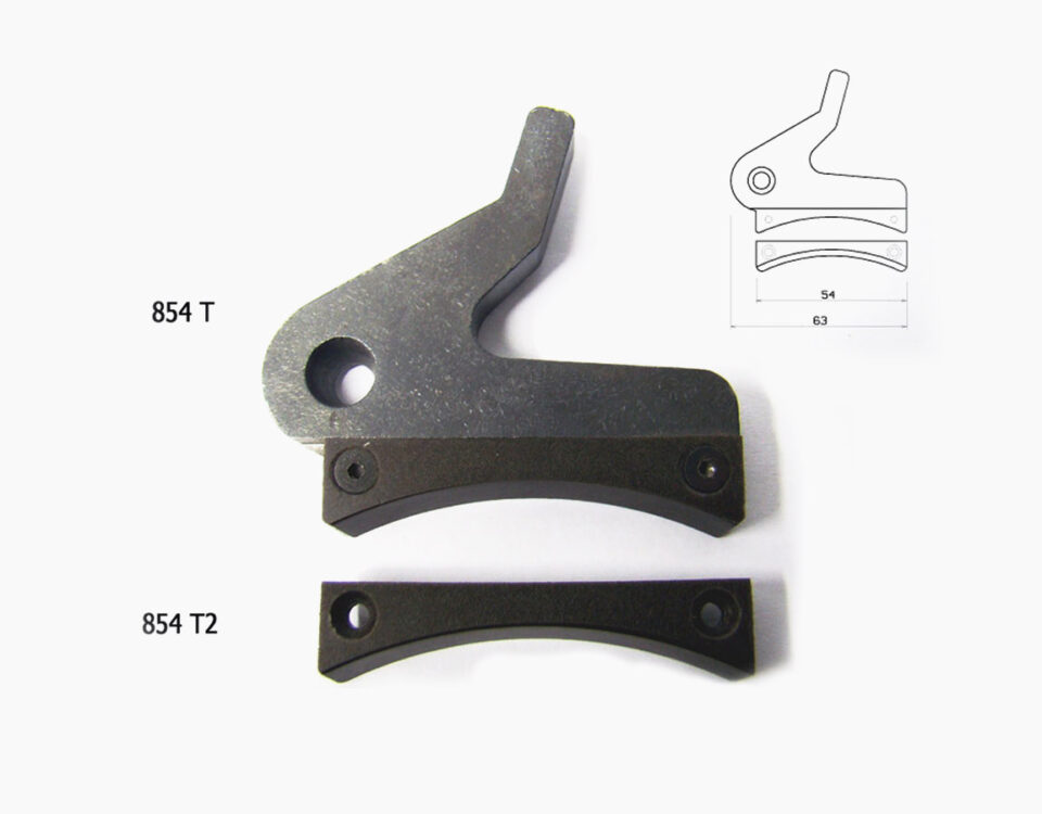 854 t piedino 50mm. con inserto teflon completo