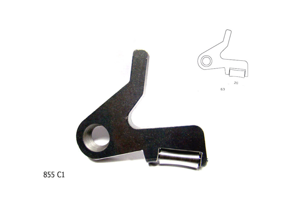 855 c1 piedino con rullo 20mm scarnitura zero